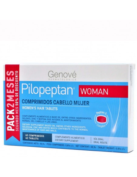 Pilopeptan Woman Cabello Mujer 60 comprimidos | Vitaminas | Farmael...