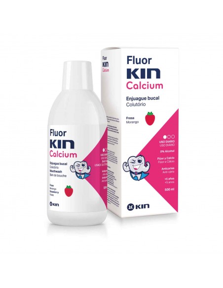 FluorKIN Calcium enjuague bucal 500 ml | Higiene bucal | Farmaelglobo