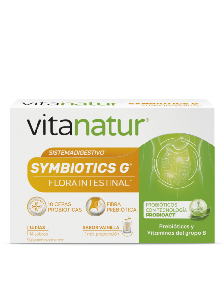 Vitanatur Simbiotics G Flora Intestinal 14 sobres | Probioticos | F... Vitanatur Simbiotics G Flora Intestinal 14 sobres | Probioticos | F...