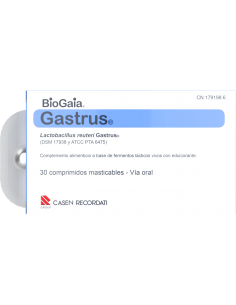 BioGaia Gastrus 30 comprimidos masticables | Probioticos | Farmaelg...