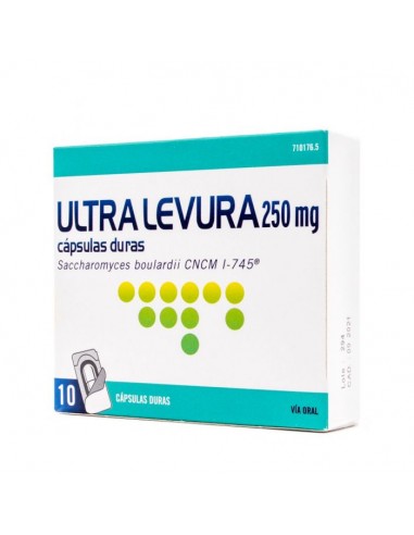 Ultra Levura 250 mg 10 cápsulas duras