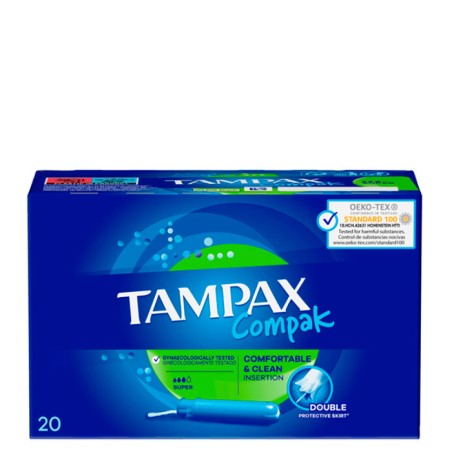 Tampax Compak Super Con Aplicador 20 unidades | Higiene | Farmaelglobo