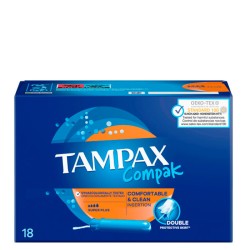 Tampax Compak Super Plus Aplicador 18 unidades | Higiene | Farmaelg...