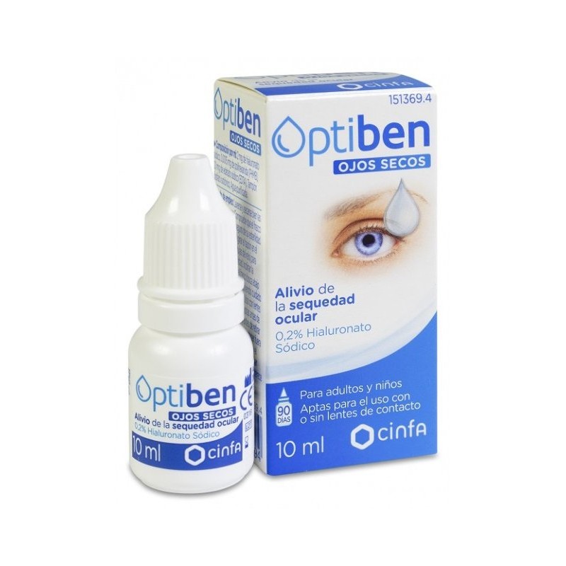 Optiben Ojos Secos Colirio 10 ml Ocular Farmaelglobo