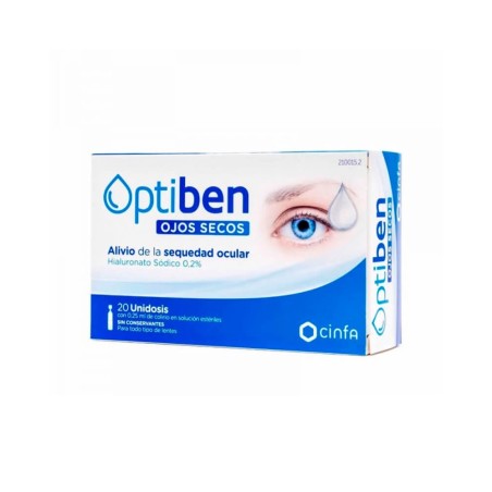 Optiben Ojos Secos 20 unidosis | Higiene | Farmaelglobo Optiben Ojos Secos 20 unidosis | Higiene | Farmaelglobo