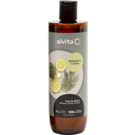 Gel de baño Bergamota y Cedro Alvita 400 ml | Higiene | Farmaelglobo