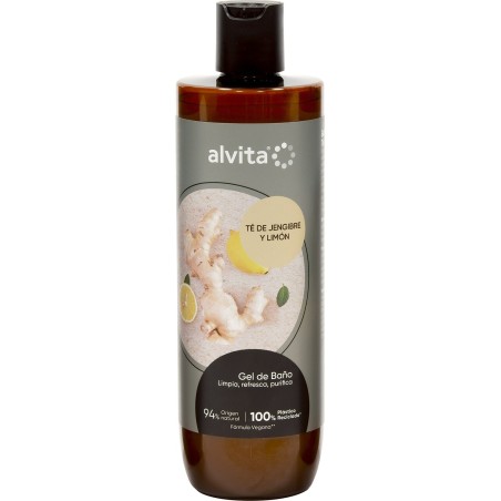 Gel de baño Té de Jengibre y Limón Alvita 400 ml | Higiene | Farmae...