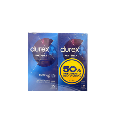 Duplo Preservativos Durex Natural 2x12 ud | Sexualidad | Farmaelglobo