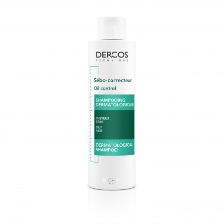 DERCOS TECHNIQUE CHAMPÚ SEBO CONTROL 200 ml | Cuero cabelludo graso...