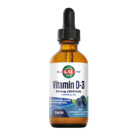 KAL Vitamina D3 líquida 50ml | Dietética y nutrición | Farmaelglobo