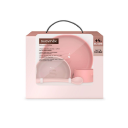 Suavinex Vajilla infantil SiliconaTonos Rosas (Soft colour) | Bebé ...