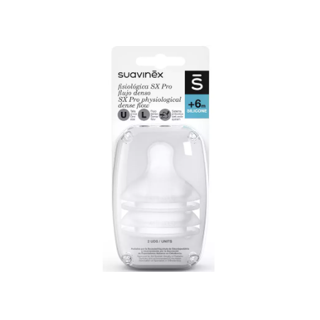 Suavinex Tetina fisiológica SX PRO +6 m Recambio 2 uds | Bebé | Far... Suavinex Tetina fisiológica SX PRO +6 m Recambio 2 uds | Bebé | Far...