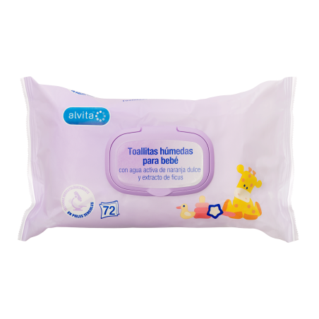 Alvita Toallitas Húmedas para Bebé 72 Uds | Bebé | Farmaelglobo