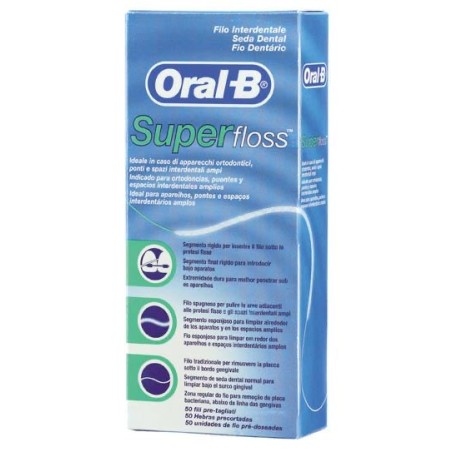 Oral-B Superfloss seda dental 50 ud | Higiene bucal | Farmaelglobo