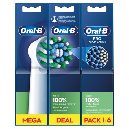 Oral-B Cross Action Pack de 6 cabezales de Recambio | Higiene bucal...