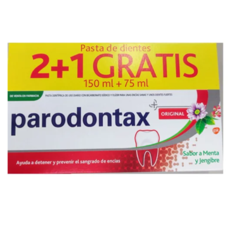 Parodontax Pasta Dentífrica Original con Fluor 2+1 GRATIS | Higiene...