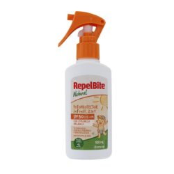 Repel Bite Natural Repelente 2 en 1 Fotoprotector Infantil SPF50 10...