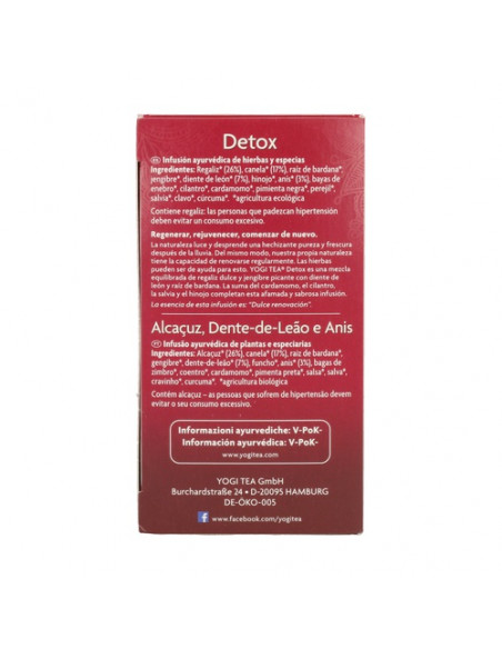 Yogi Tea Detox | Dietética y nutrición | Farmaelglobo