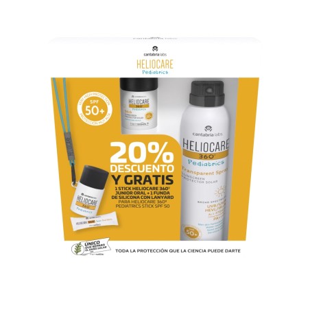 Heliocare 360 Pack Pediatrics Transparent Spray+ Pediatrics Stick -...