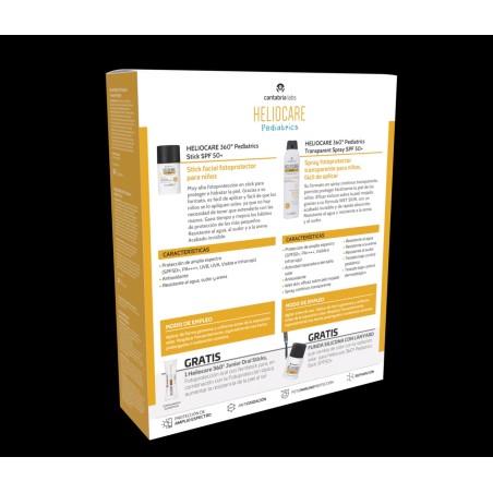 Heliocare 360 Pack Pediatrics Transparent Spray+ Pediatrics Stick -...