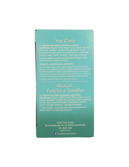 Yogi Tea Voz Clara | Infusiones | Farmaelglobo Yogi Tea Voz Clara | Infusiones | Farmaelglobo