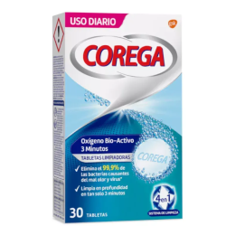 Corega Oxígeno Bio-Activo 30 Tabletas limpiadoras