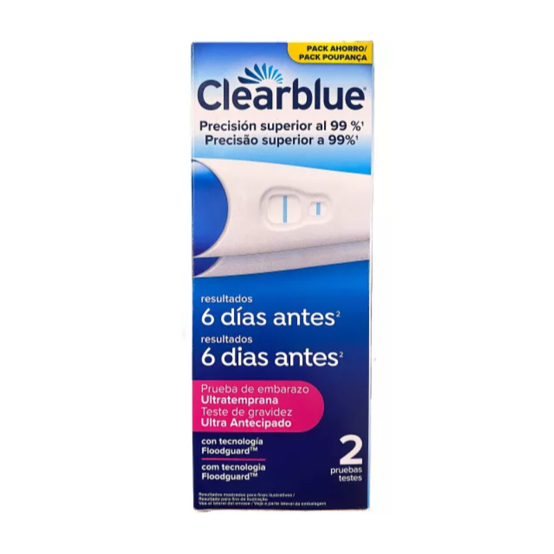 Clearblue Prueba de Embarazo Ultratemprana 2 Uds