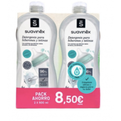 Suavinex Pack ahorro detergente biberones y tetinas 2 unidades x 50...