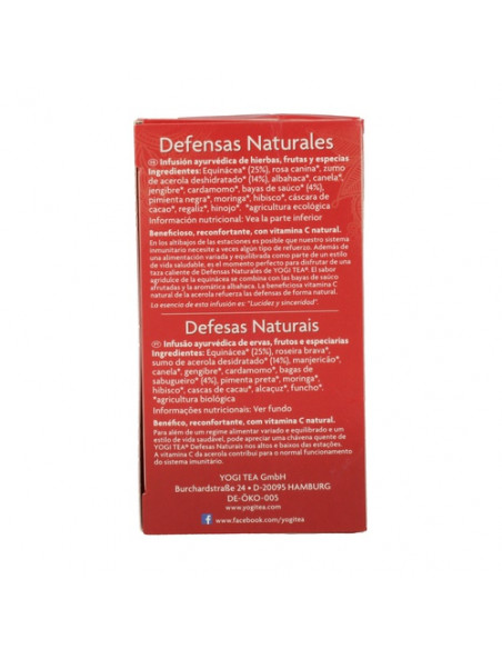 Yogi Tea Defensas Naturales | Dietética y nutrición | Farmaelglobo