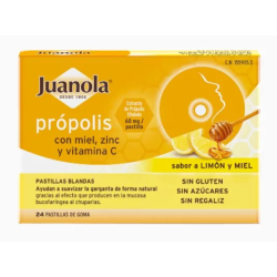 Juanola Própolis con Miel, Zinc y Vitamina C 24 pastillas blandas |...