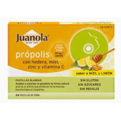 Juanola Própolis Sabor Miel y Limón 24 Pastillas de Goma