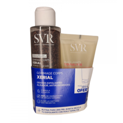 SVR Xerial Gommage Corps Gránulos Exfoliantes 100 g + Aceite limpiador Topialyse REGALO