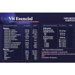 Exelvit Esencial Preconcepción y Embarazo 30 cápsulas | Dietética y... 2