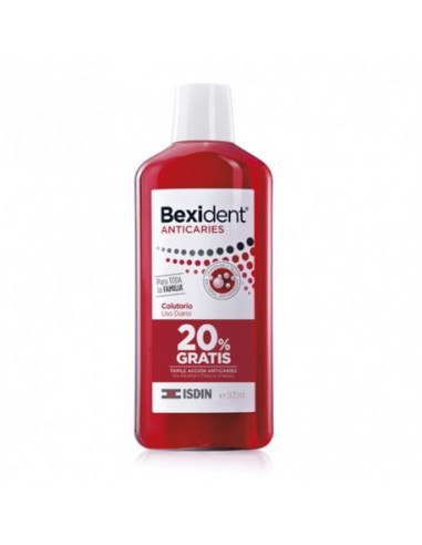 Bexident Anticaries Colutorio 500 ml 20% gratis