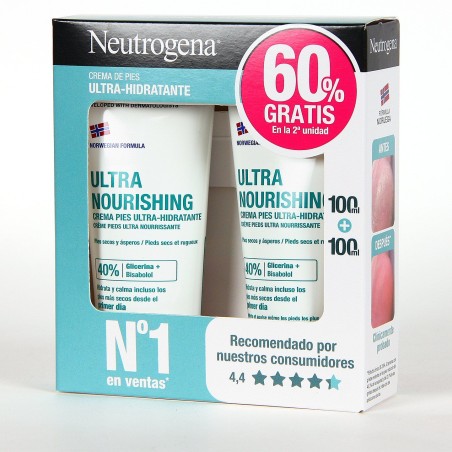 Neutrogena DUPLO Crema de Pies Ultrahidratante 100 ml+100 ml | Mano...