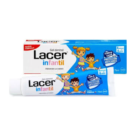 Lacer infantil gel dental fresa 75 ml | Higiene bucal | Farmaelglobo