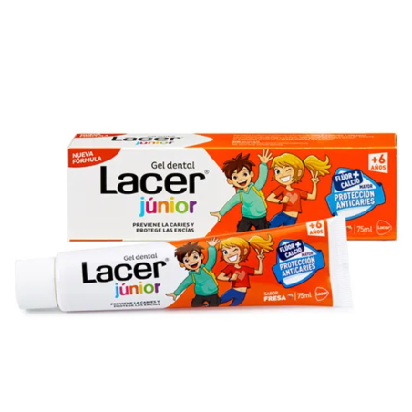 Lacer junior gel dental fresa 75 ml | Higiene bucal | Farmaelglobo