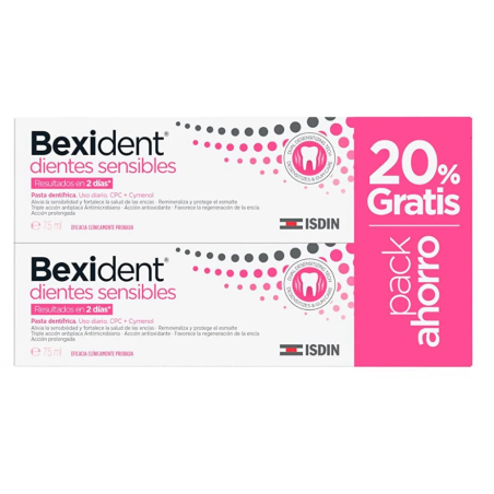 BEXIDENT Pack ahorro Dientes sensibles pasta 75ml x 2 | Higiene | F... BEXIDENT Pack ahorro Dientes sensibles pasta 75ml x 2 | Higiene | F...