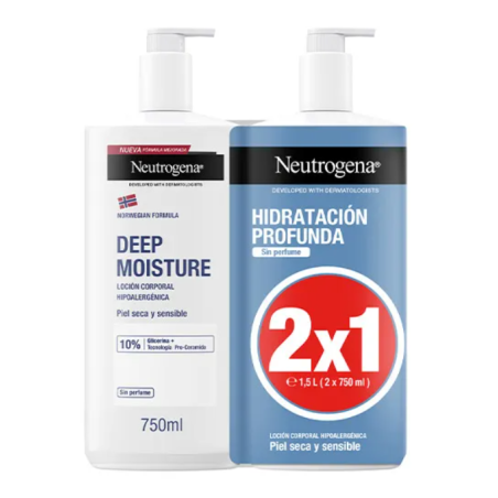 Neutrogena Hidratación Profunda Sin Perfume DUPLO 2 x 750 ml | Cosm...