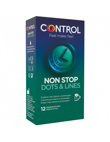 Preservativos Control Non Stop Dots & Lines 12 ud.
