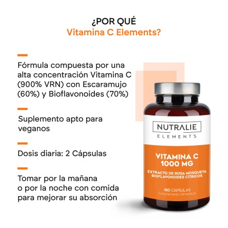 Nutralie Vitamin C 1000 Mg  180 Cápsulas