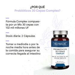 NUTRALIE BIPROTICS 30 STRAINS COMPLEX 60 CAPSULAS