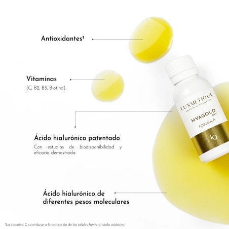 Luxmetique Fórmula HYAGOLD 15 viales | Nutricosmetica | Farmaelglobo