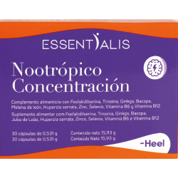 Essentialis Nootrópico Concentración 30 Cápsulas