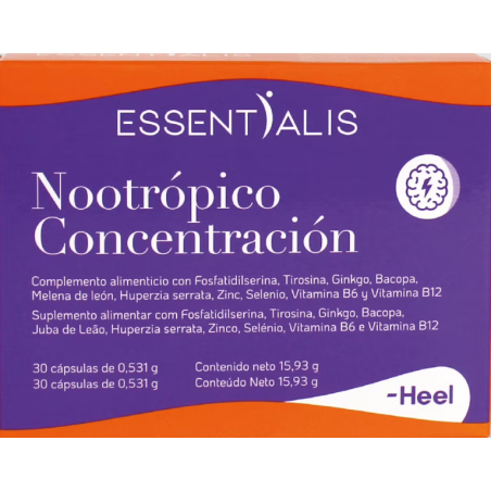Essentialis Nootrópico Concentración 30 Cápsulas