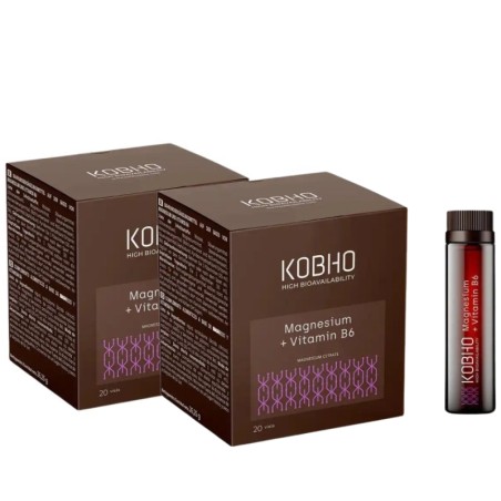 KOBHO MAGNESIO + VIT B6 20 VIALES DUPLO 2 x 20 viales
