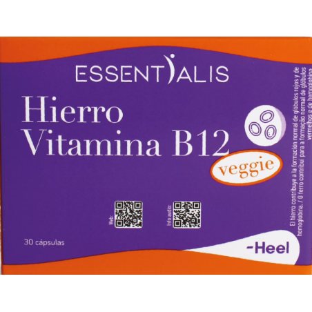 Essentialis Hierro Vitamina B12 Veggie 30 Cápsulas