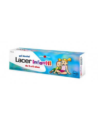 Lacer infantil gel dental fresa 75 ml
