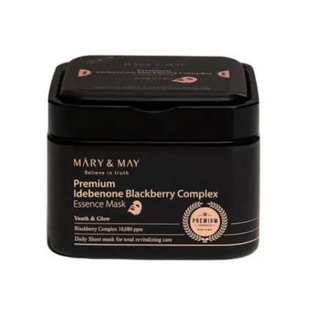 Mary&May- Premium Idebenon Blackberry Complex Essence Mask 20 Uds