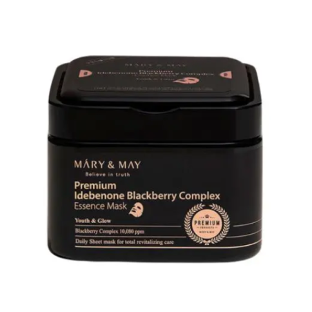 Mary&May- Premium Idebenon Blackberry Complex Essence Mask 20 Uds